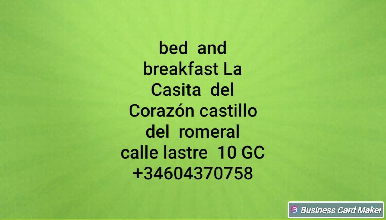 La Casita Del Corazon Bed & Breakfast Castillo del Romeral Exterior foto